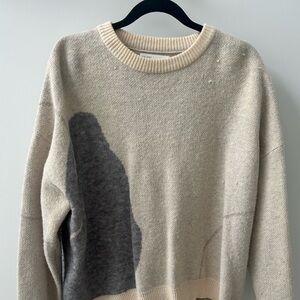 Beige and Gray Sweater